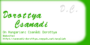 dorottya csanadi business card